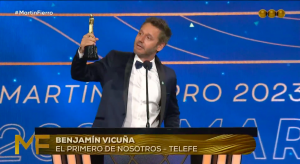 VIDEO| El incómodo momento de Vicuña con Pampita en premio Argentino: Actor aclaró su dedicatoria de "amor"