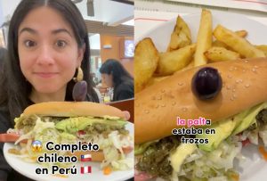 VIDEO| Peruana se hace viral por mostrar un "completo a la chilena" en un restaurante de Lima