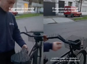 VIDEO| Argentino cansado del robo de sus bicicletas crea una “anti-delincuentes” y es viral