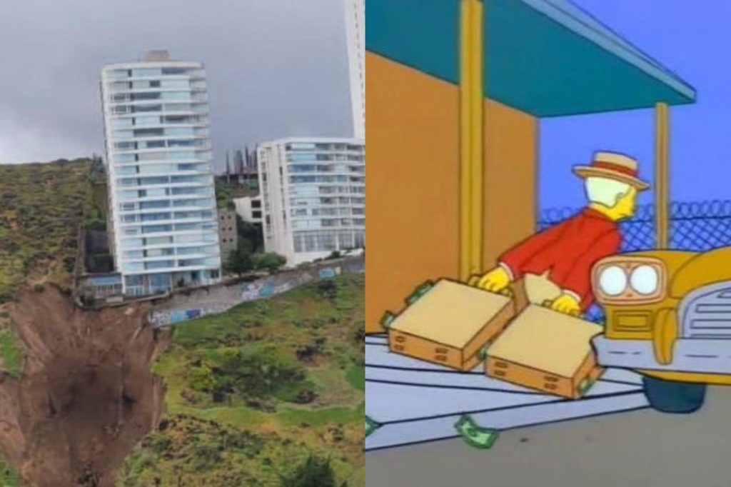 Los memes que dejó el socavón del edificio de Concón: «Nuestra propia torre de pisa»