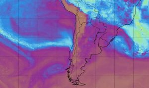 Sistema frontal con río atmosférico: Alerta en cuatro regiones por lluvia con isoterma cero alta
