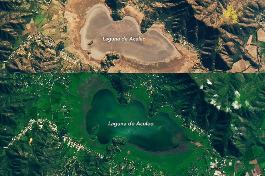 Recuperación de la laguna de Aculeo se ve desde el espacio