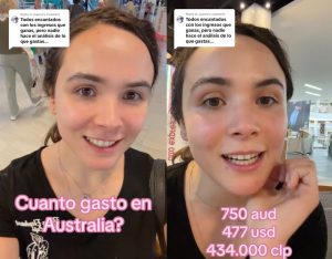 VIDEO| Tiktoker chilena muestra cuánto cuestan los alimentos en pesos chilenos en Australia