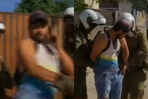 VIDEO| En vivo y en directo: Detienen a hombre que pateó a camarógrafo de Mega en despacho
