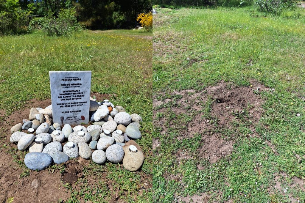 Vandalizan primera piedra de memorial por víctimas de Colonia Dignidad a dos días de instalado