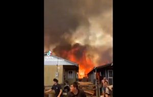 VIDEO| Limache: El angustiante instante en que vecinos huyen de la voracidad de las llamas