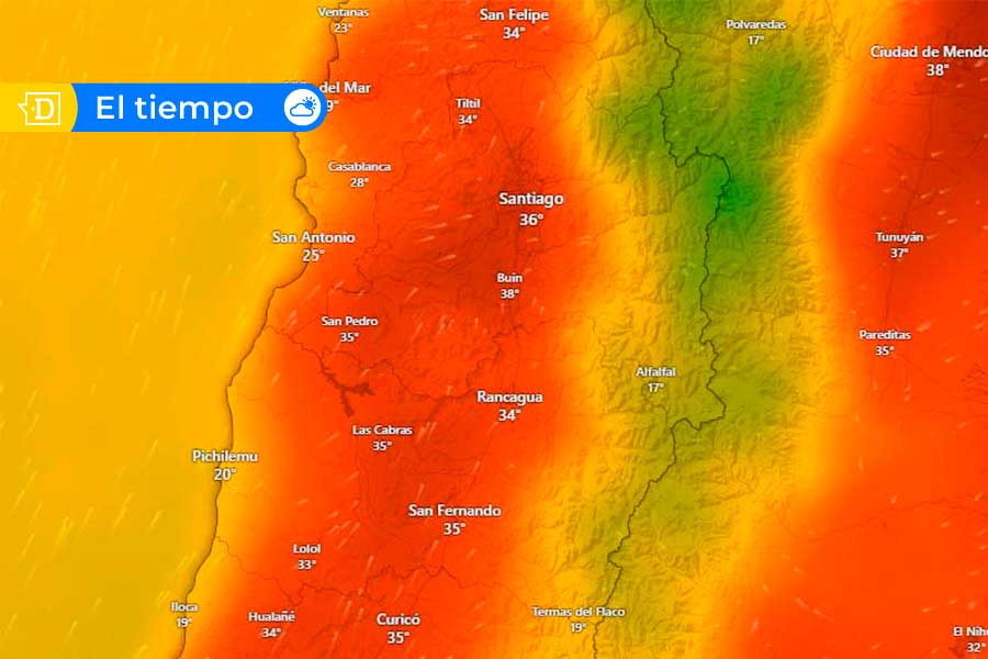 Alerta Roja por calor extremo: Santiago tendrá 4 días con 38°C o más