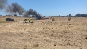 Cae helicóptero de la PDI en Aeródromo de Pichidangui en Los Vilos: Hay al menos tres heridos