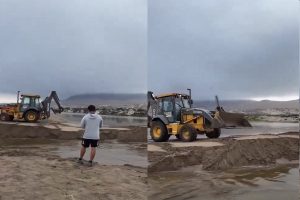 Práctica recurrente: Intervienen humedal de Huasco con retroexcavadora por zancudos