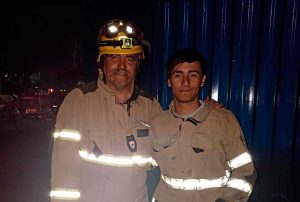 “Orgulloso”: Hijo de Paul Vásquez combatió incendios forestales junto a su padre