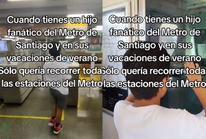 VIDEO| Niño "fanático del Metro de Santiago" ocupó vacaciones para conocer todas las estaciones