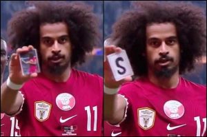 Qatar campeón de Asia con toda la magia: Impresionante truco de jugador al celebrar un gol