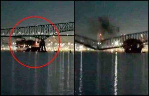 VIDEO| ¡Impresionante! Buque carguero choca y destruye el conocido Puente de Baltimore
