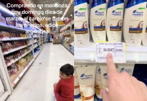 VIDEO| Chileno mostró fuerte subida de precios en supermercado de Mendoza: "Adiós, venir a comprar a Argentina"