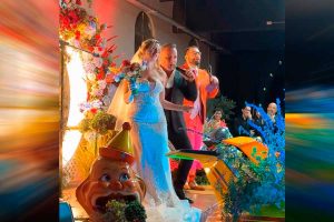 Copano y ‘Lady Ganga’ se casaron en Juegos Diana y con Lucho Jara cantando