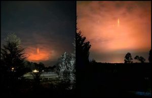 Pilares de luz: Así fue el extraño fenómeno luminoso que se vio en los cielos de Temuco