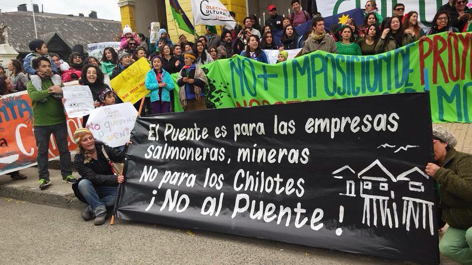 #Chiloéestáprivao: Se prepara gran marcha este 18 de febrero contra el Puente de Chacao y el extractivismo