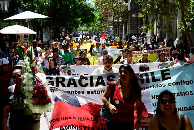 Inmigrantes marchan en Arica para exigir urgente nueva política migratoria