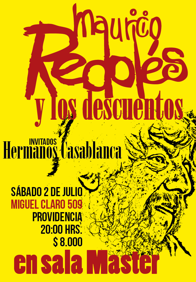 Mauricio Redolés y Los Descuentos se presentarán este 2 de julio en Sala Master de Radio Universidad de Chile