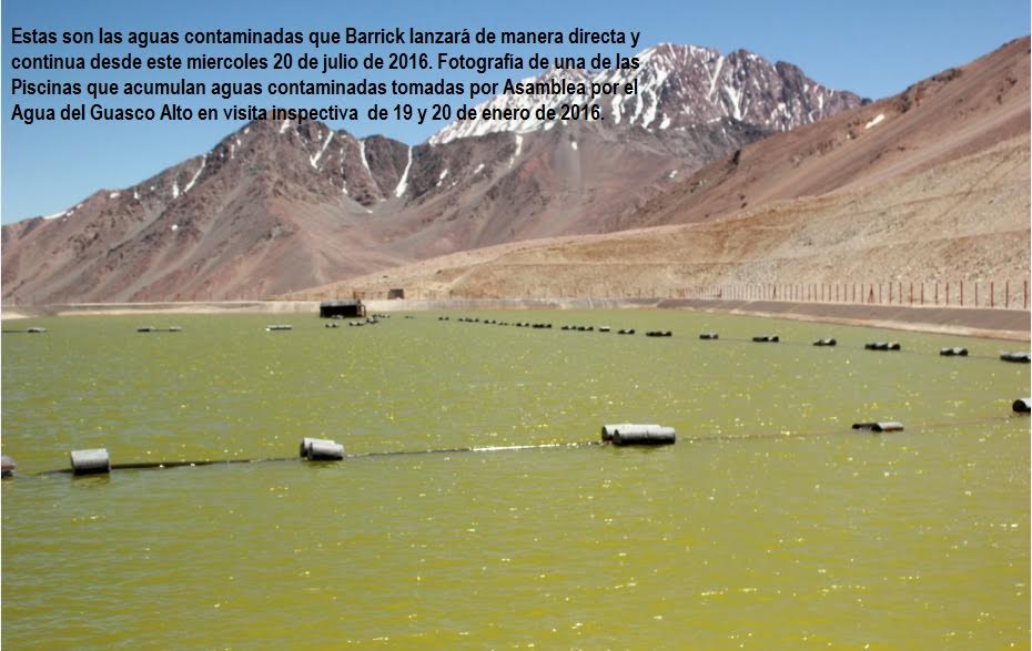 Pascua Lama: Barrick lanzará aguas contaminadas y existe amenaza de un desastre natural nuclear
