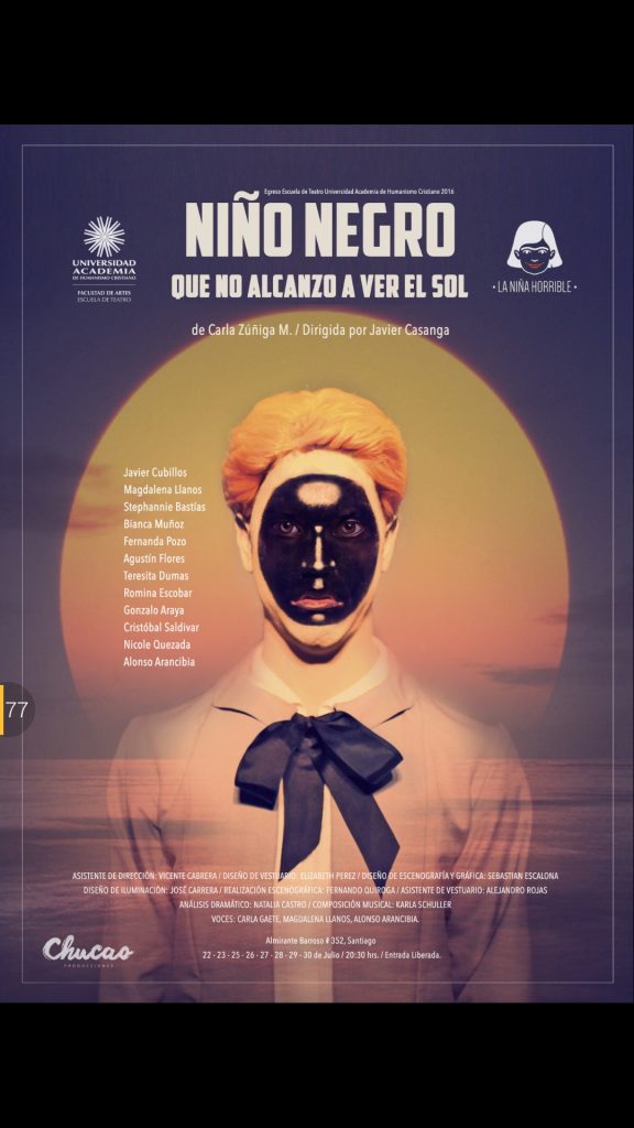 Teatro gratuito: Obra “Niño negro que no alcanzó a ver el sol” se presenta desde el 22 de julio en Almirante Barroso