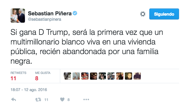 REDES| Las burlas generalizadas a Sebastián Piñera por su análisis tuitero de las elecciones en EEUU