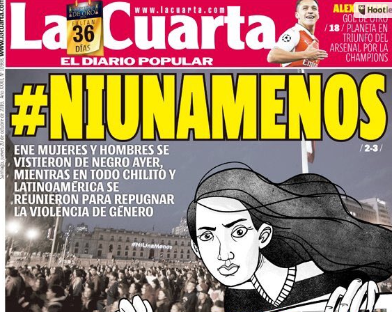 REDES| Usuarios critican oportunismo de La Cuarta: «Hoy dicen #NiUnaMenos, mañana viene la Bomba 4»