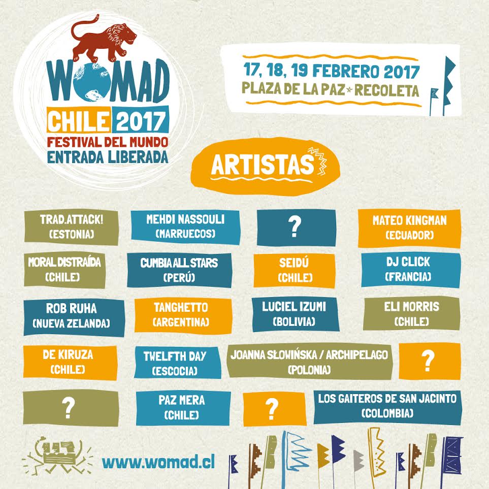 Festival WOMAD Chile revela los primeros artistas para su versión 2017
