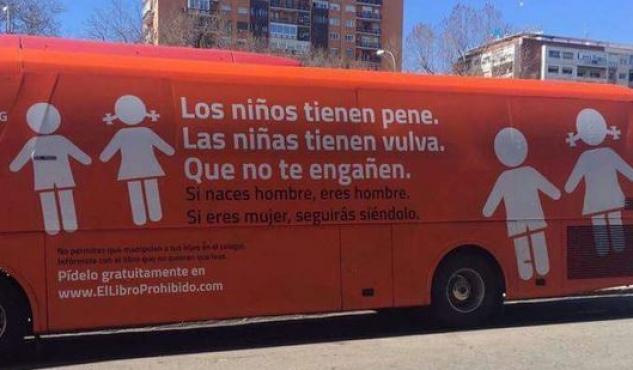 Bus transfóbico desata rechazo en Madrid: «Si naces hombre, eres hombre. Si eres mujer, seguirás siéndolo»