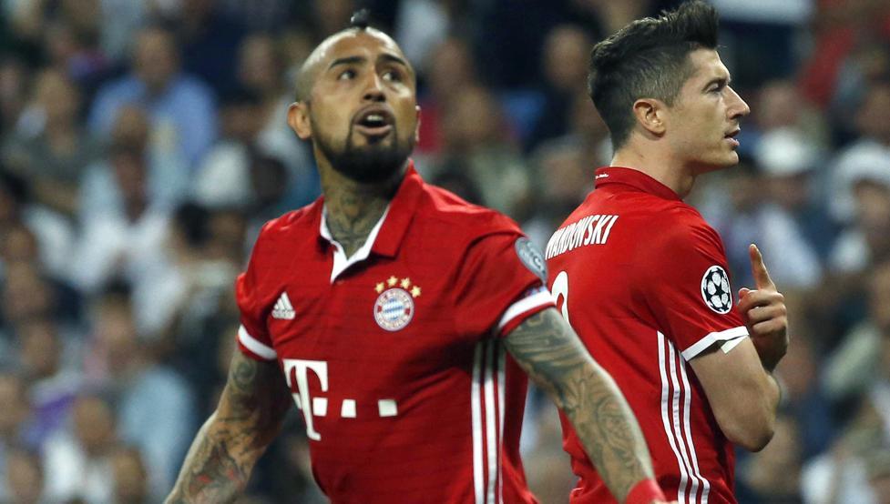 VIDEO| Vidal fue expulsado: Todos los goles del duelo en que el Real Madrid eliminó al Bayern Münich por 4-2