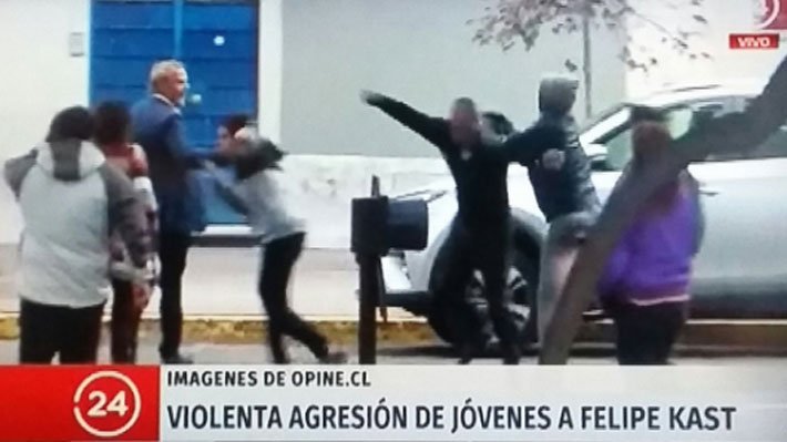 VIDEO| Felipe Kast fue agredido tras dar a conocer su propuesta programática