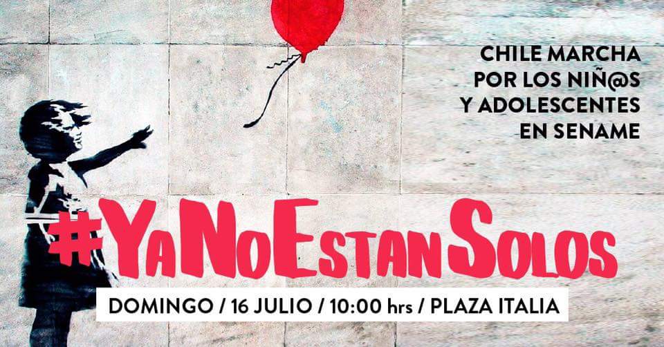 #NoEstanSolos: Convocan marcha para este domingo para protestar por la crisis del Sename