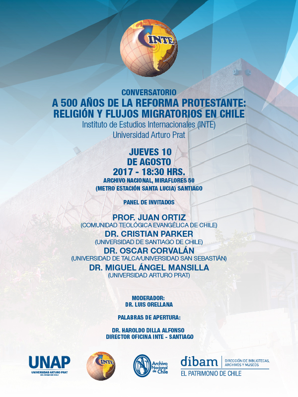 INTE-U Arturo Prat organiza conversatorio sobre 500 años de la Reforma Protestante en Archivo Nacional