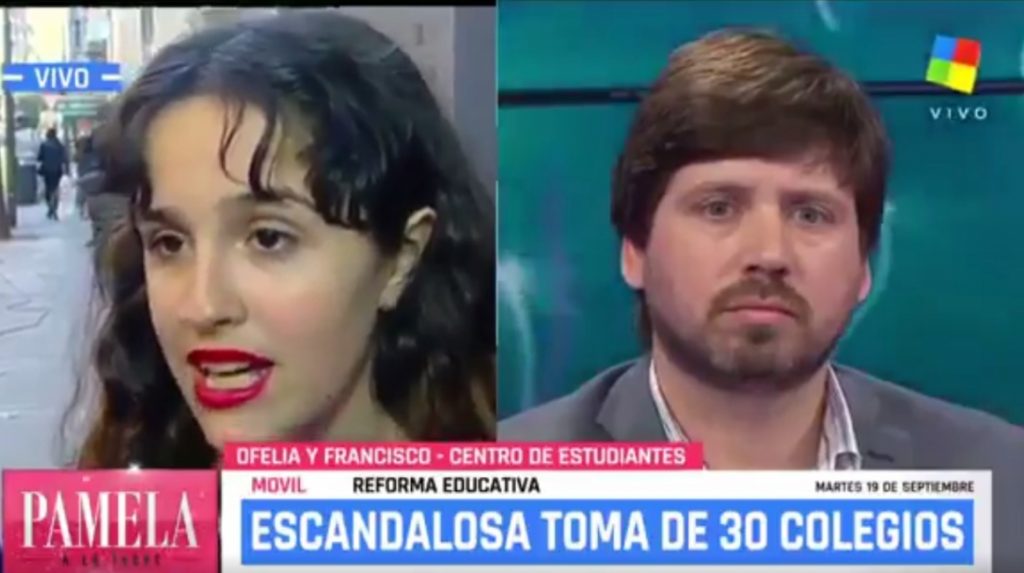 VIDEO| «Chiquita no me digas»: Dirigenta secundaria paró en seco a periodista argentino por toma de colegios