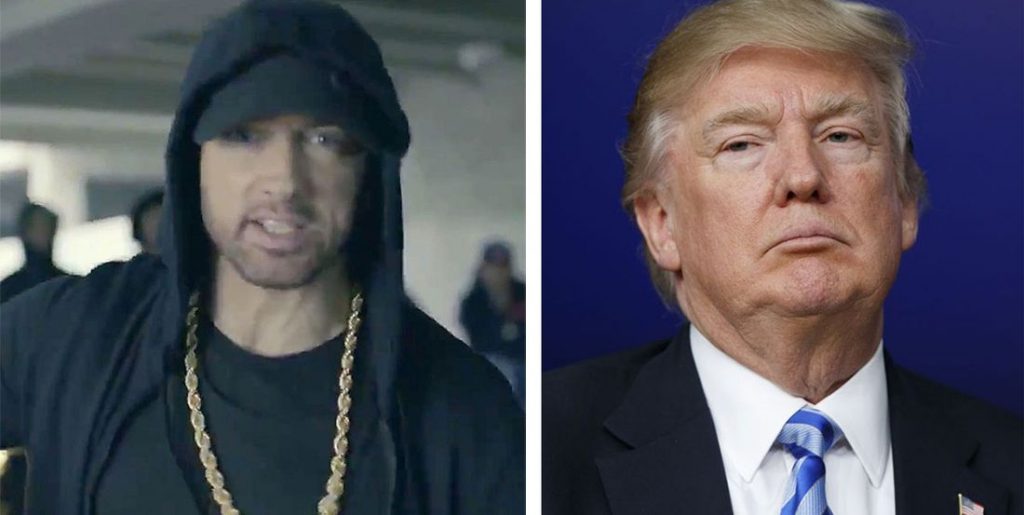 VIDEO| La épica «tiraera» en que Eminem le dice a Donald Trump que es un «abuelo racista de 94 años»