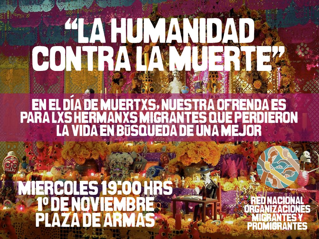 Convocan a conmemorar el 1 de noviembre en memoria de migrantes fallecidos por la violencia institucional