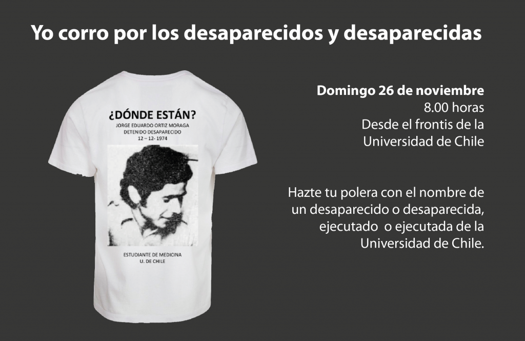 Familiares de DD.DD. invitan a una corrida en memoria de desaparecidos y ejecutados políticos de la U. de Chile