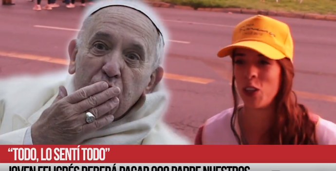 VIDEO| «Plaza Italia parece recreo del Villa María»: Mira la chistosa cobertura del Frente Fracasados a la visita del Papa