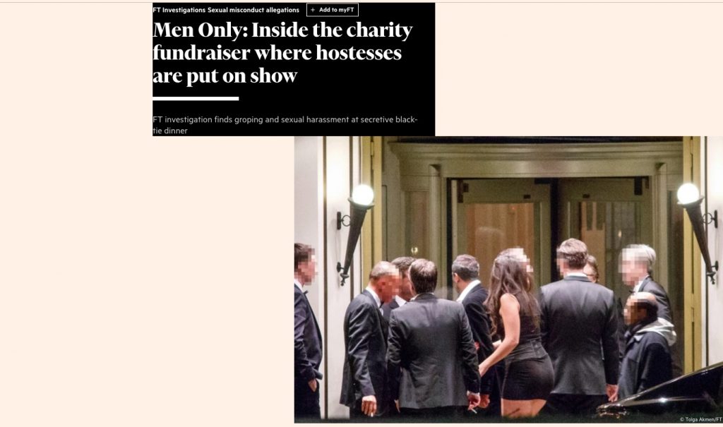 «Quiero que te quites los calzones y bailes en esa mesa»: El acoso de la cena sólo para hombres de la élite británica