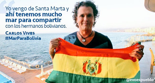 El día en que Carlos Vives dio su apoyo a la demanda marítima de Bolivia