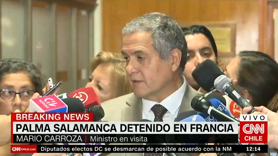 Ministro Carroza sobre detención de Ricardo Palma Salamanca: «Tenemos antecedentes de que estaría detenido en Francia»