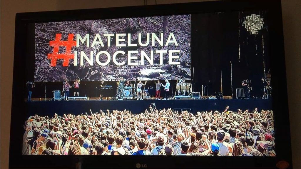 La Moral Distraída pide justicia para Jorge Mateluna en Lollapalooza