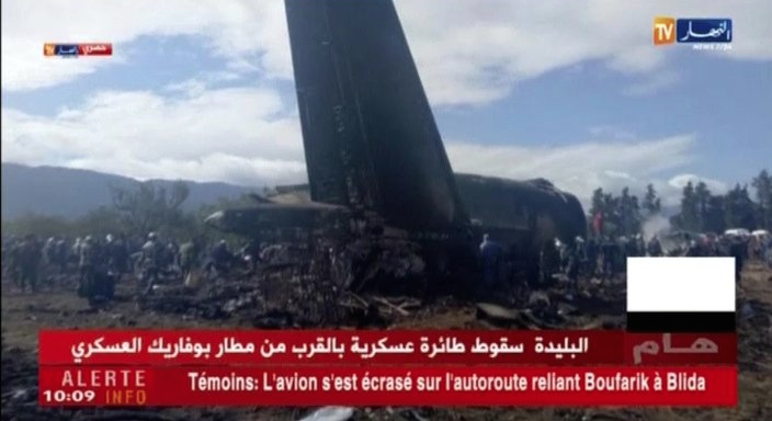 Más de 250 muertos deja accidente de avión militar en Argelia