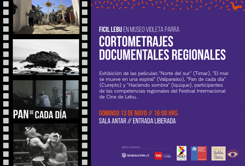 Cortometrajes documentales del Festival de Cine de Lebu se exhibirán este domingo en el Museo Violeta Parra