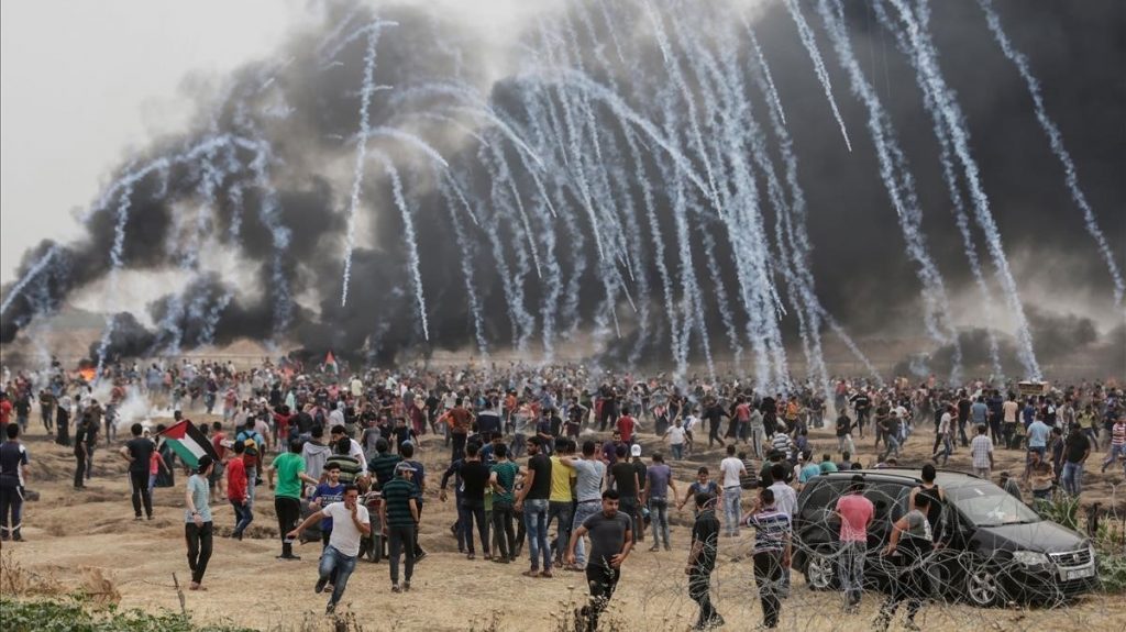 Jornada negra en Palestina: Al menos 40 muertos y casi 2.000 heridos tras masacre del ejército israelí en franja de Gaza