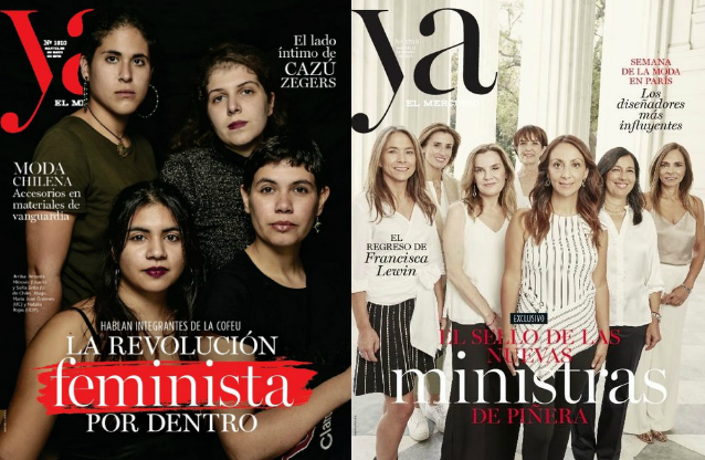 REDES| «Las ministras todas rubias y las feministas en el lado oscuro»: Las críticas a Revista Ya por cómo usa la luz en sus portadas