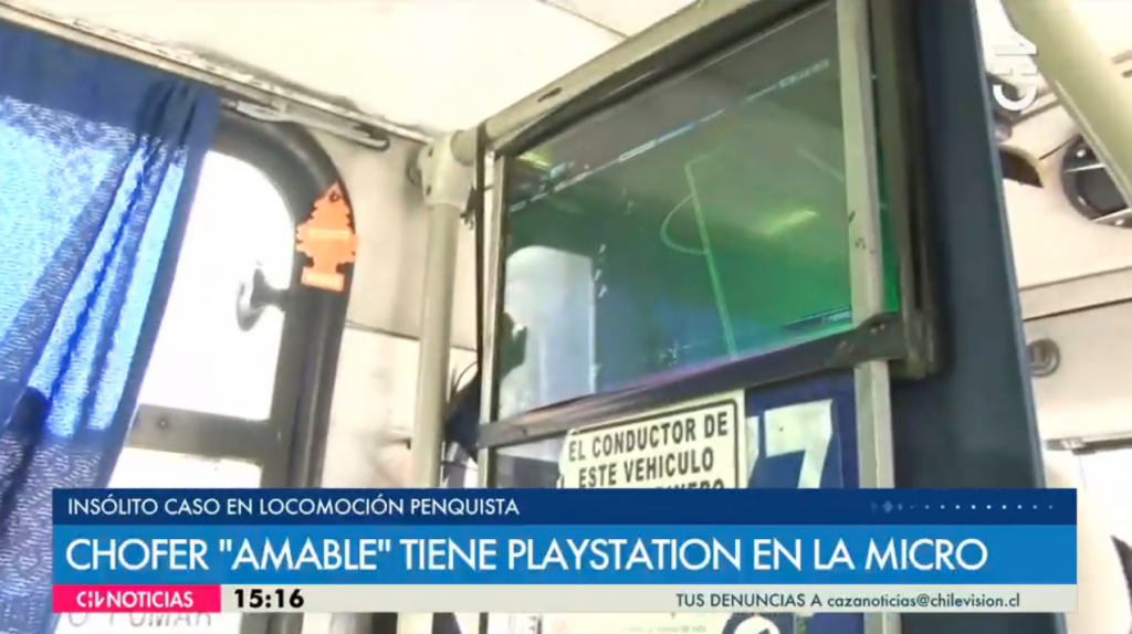 El más buena onda de Chile: Micrero de Concepción instaló un PlayStation para sus pasajeros