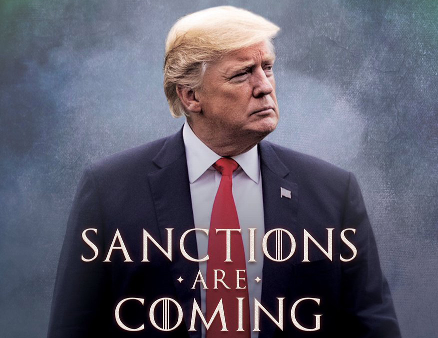 Donald Trump hace un guiño a «Game of Thones» en anuncio de sanciones contra Irán