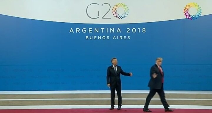 VIDEO| Trump le hace un desaire a Macri en la ronda de fotos de la bienvenida del G-20
