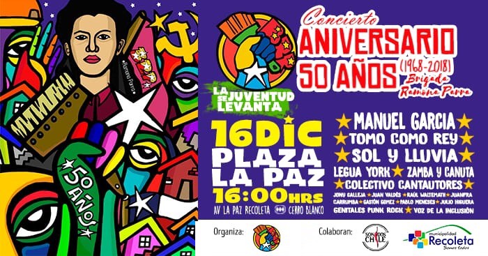 «La juventud se levanta»: El concierto que prepara la Brigada Ramona Parra por sus 50 años